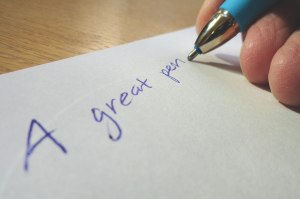 writing with a Schneider pen