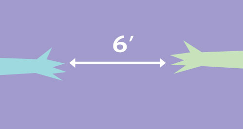 social distancing 6-feet distance