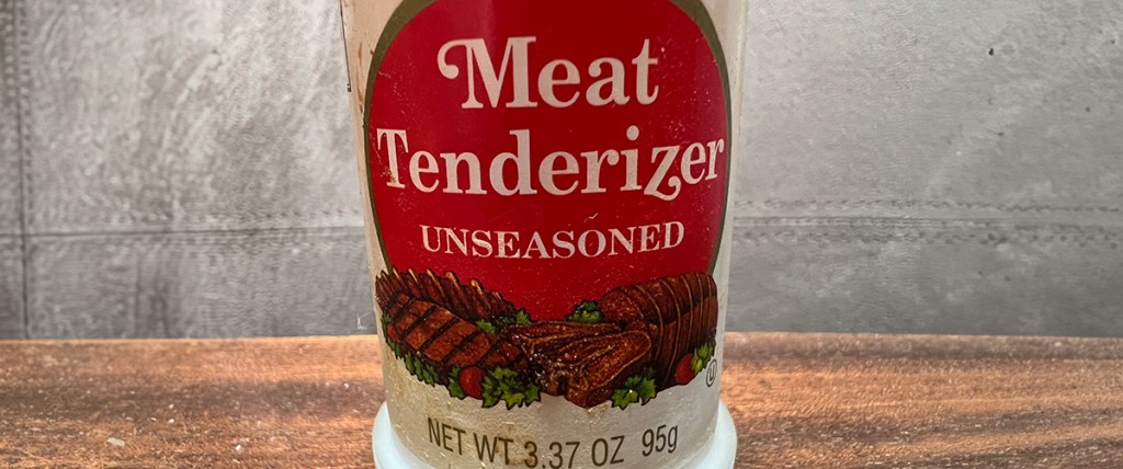 container of meat tenderizer - illustrating how our hearts need to be tenderized